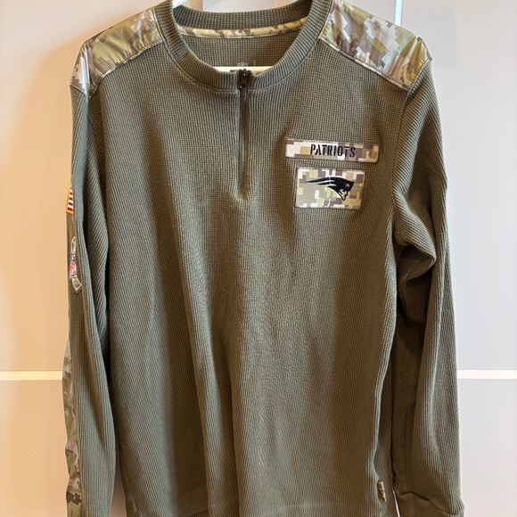 Men's Size M Nike Olive New England Patriots Salute To Service Long Slee… - Picture 1 of 14